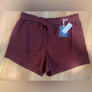 NWT DEMOCRACY HIGH RISE LINEN RUST SHORTS IN PLUS SIZE 22W